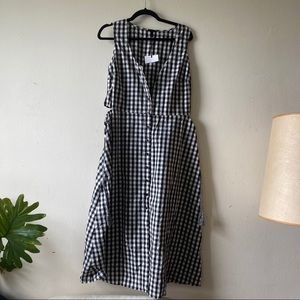Gingham black and white dress sleeveless dress